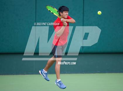 Thumbnail 1 in The Woodlands vs Round Rock Westwood (UIL 6A Team Tennis Semifinal) photogallery.