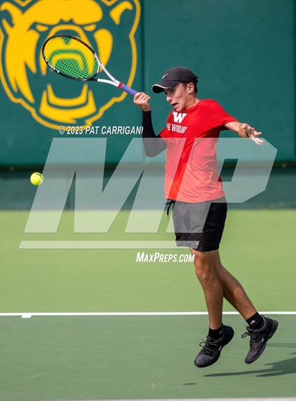 Thumbnail 2 in The Woodlands vs Round Rock Westwood (UIL 6A Team Tennis Semifinal) photogallery.