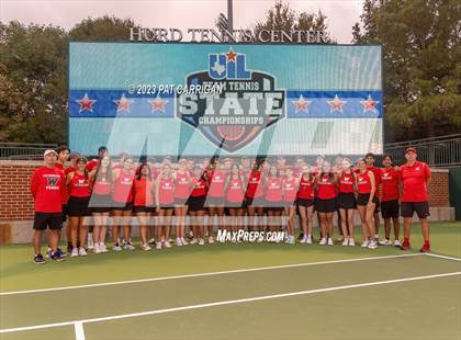 Thumbnail 2 in The Woodlands vs Round Rock Westwood (UIL 6A Team Tennis Semifinal) photogallery.