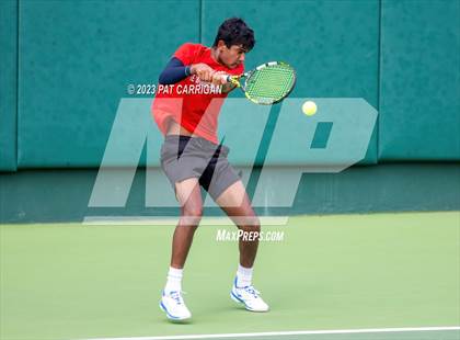 Thumbnail 2 in The Woodlands vs Round Rock Westwood (UIL 6A Team Tennis Semifinal) photogallery.