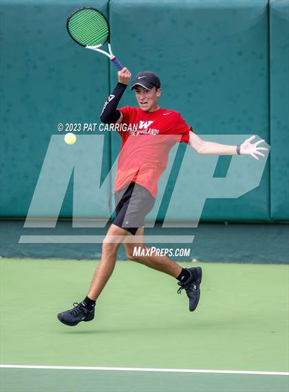 Thumbnail 2 in The Woodlands vs Round Rock Westwood (UIL 6A Team Tennis Semifinal) photogallery.