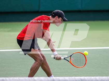 Thumbnail 2 in The Woodlands vs Round Rock Westwood (UIL 6A Team Tennis Semifinal) photogallery.