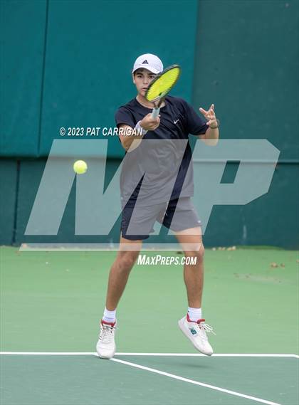 Thumbnail 1 in The Woodlands vs Round Rock Westwood (UIL 6A Team Tennis Semifinal) photogallery.