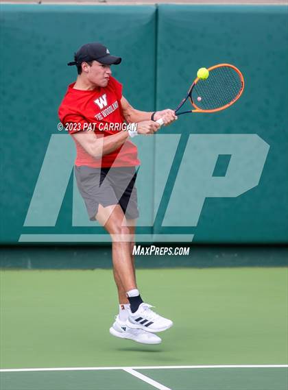 Thumbnail 1 in The Woodlands vs Round Rock Westwood (UIL 6A Team Tennis Semifinal) photogallery.