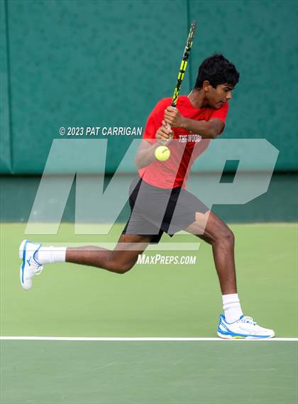 Thumbnail 3 in The Woodlands vs Round Rock Westwood (UIL 6A Team Tennis Semifinal) photogallery.
