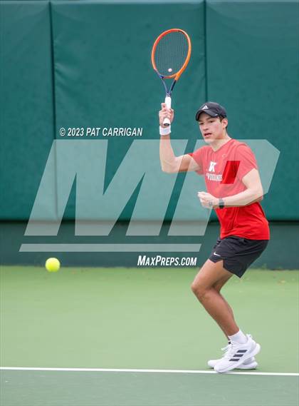 Thumbnail 1 in The Woodlands vs Round Rock Westwood (UIL 6A Team Tennis Semifinal) photogallery.