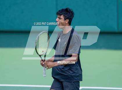 Thumbnail 1 in The Woodlands vs Round Rock Westwood (UIL 6A Team Tennis Semifinal) photogallery.