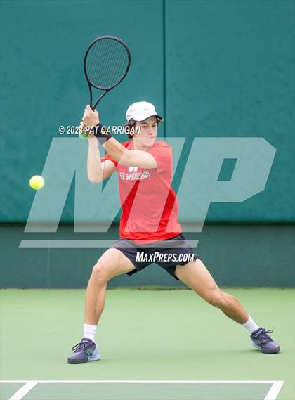 Thumbnail 2 in The Woodlands vs Round Rock Westwood (UIL 6A Team Tennis Semifinal) photogallery.