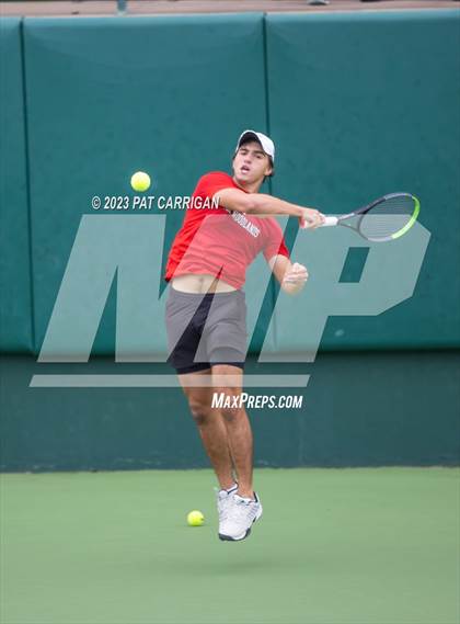 Thumbnail 2 in The Woodlands vs Round Rock Westwood (UIL 6A Team Tennis Semifinal) photogallery.