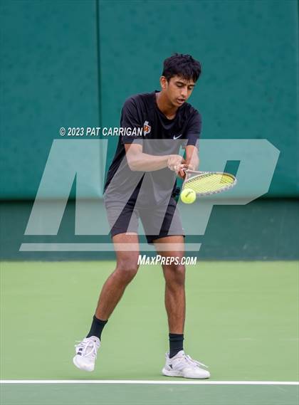 Thumbnail 3 in The Woodlands vs Round Rock Westwood (UIL 6A Team Tennis Semifinal) photogallery.
