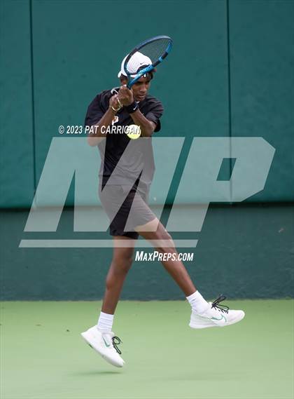 Thumbnail 3 in The Woodlands vs Round Rock Westwood (UIL 6A Team Tennis Semifinal) photogallery.