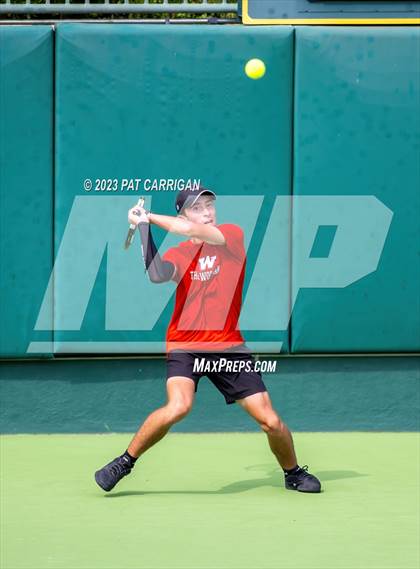 Thumbnail 2 in The Woodlands vs Round Rock Westwood (UIL 6A Team Tennis Semifinal) photogallery.