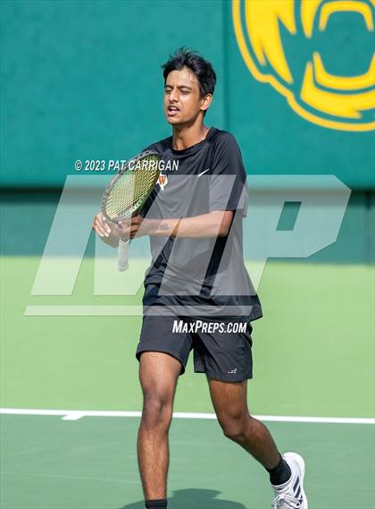 Thumbnail 2 in The Woodlands vs Round Rock Westwood (UIL 6A Team Tennis Semifinal) photogallery.