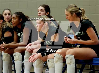 Thumbnail 2 in Flower Mound vs Southlake Carroll (UIL 6A D2 Volleyball Region Final) photogallery.