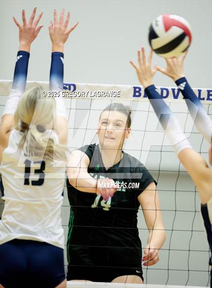 Thumbnail 2 in Flower Mound vs Southlake Carroll (UIL 6A D2 Volleyball Region Final) photogallery.
