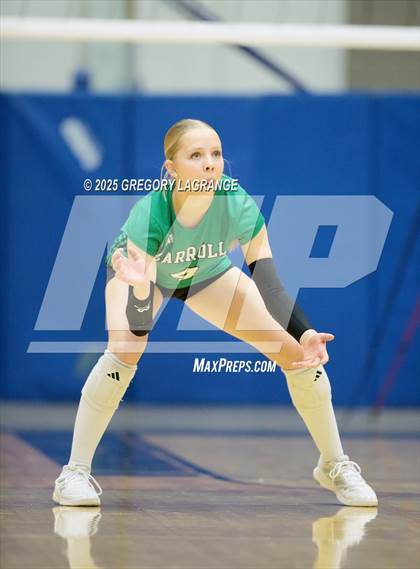 Thumbnail 2 in Flower Mound vs Southlake Carroll (UIL 6A D2 Volleyball Region Final) photogallery.