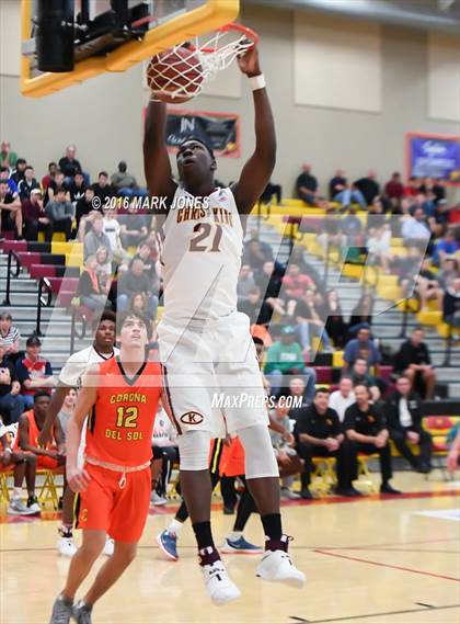 Thumbnail 1 in Corona del Sol vs. Christ the King (Hoophall West Invitational) photogallery.