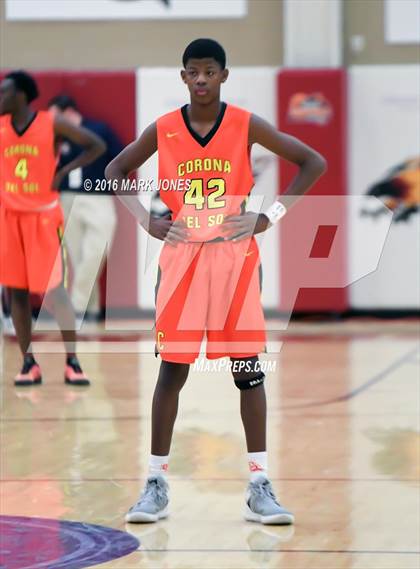 Thumbnail 2 in Corona del Sol vs. Christ the King (Hoophall West Invitational) photogallery.