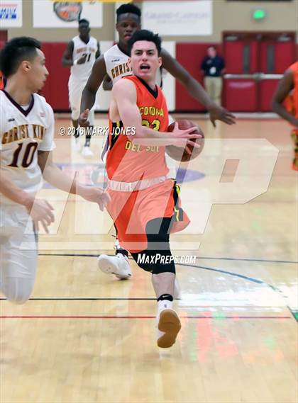 Thumbnail 1 in Corona del Sol vs. Christ the King (Hoophall West Invitational) photogallery.