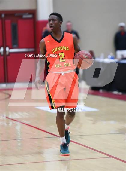 Thumbnail 1 in Corona del Sol vs. Christ the King (Hoophall West Invitational) photogallery.