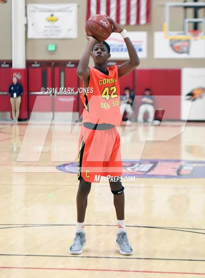 Thumbnail 2 in Corona del Sol vs. Christ the King (Hoophall West Invitational) photogallery.