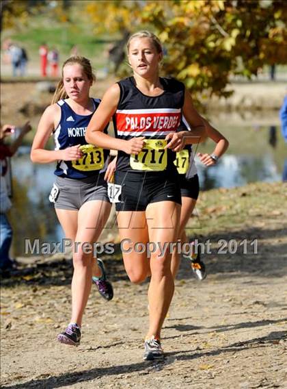 Thumbnail 2 in CIF State Cross Country Championships (Girls Division III) photogallery.