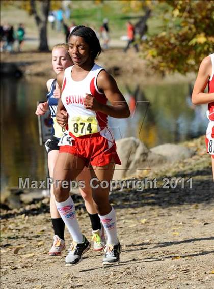 Thumbnail 1 in CIF State Cross Country Championships (Girls Division III) photogallery.