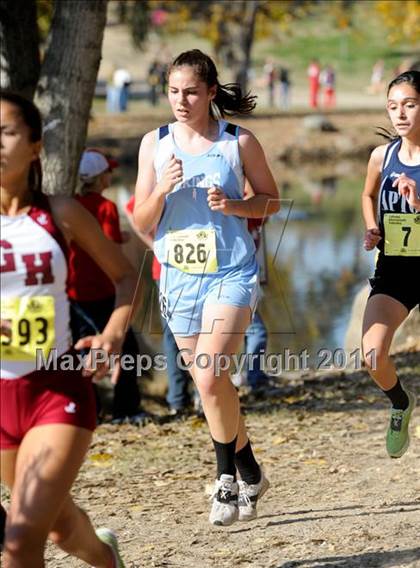 Thumbnail 2 in CIF State Cross Country Championships (Girls Division III) photogallery.