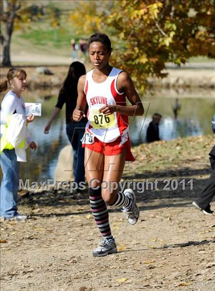 Thumbnail 1 in CIF State Cross Country Championships (Girls Division III) photogallery.