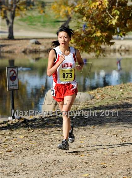 Thumbnail 3 in CIF State Cross Country Championships (Girls Division III) photogallery.