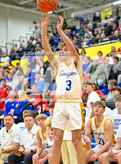 Thumbnail 3 in Muncie Central vs. Greenfield-Central (IHSAA 4A Section 9 Semifinal) photogallery.