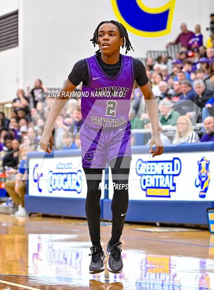 Thumbnail 2 in Muncie Central vs. Greenfield-Central (IHSAA 4A Section 9 Semifinal) photogallery.