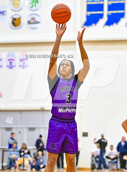 Thumbnail 3 in Muncie Central vs. Greenfield-Central (IHSAA 4A Section 9 Semifinal) photogallery.