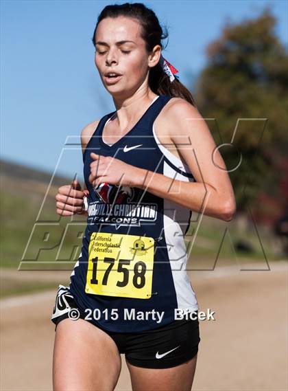 Thumbnail 2 in CIF Cross Country Championships (D5 Girls Race) photogallery.