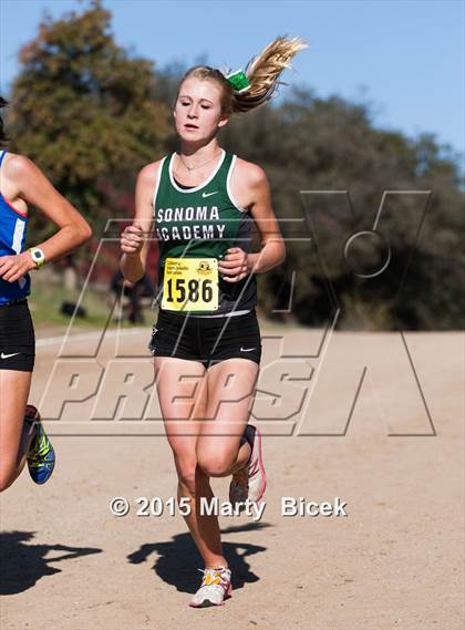 Thumbnail 2 in CIF Cross Country Championships (D5 Girls Race) photogallery.