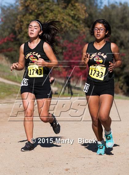 Thumbnail 2 in CIF Cross Country Championships (D5 Girls Race) photogallery.