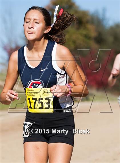 Thumbnail 2 in CIF Cross Country Championships (D5 Girls Race) photogallery.