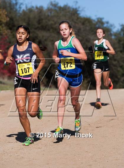 Thumbnail 1 in CIF Cross Country Championships (D5 Girls Race) photogallery.