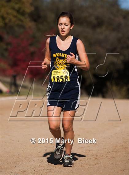 Thumbnail 1 in CIF Cross Country Championships (D5 Girls Race) photogallery.