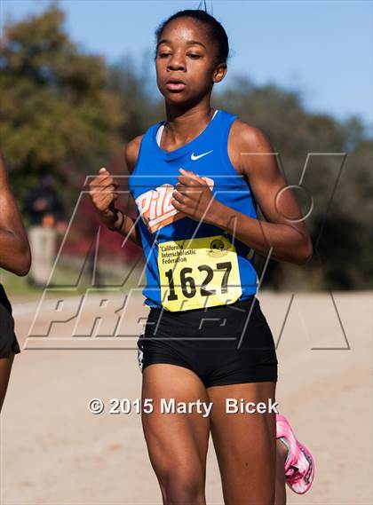 Thumbnail 2 in CIF Cross Country Championships (D5 Girls Race) photogallery.