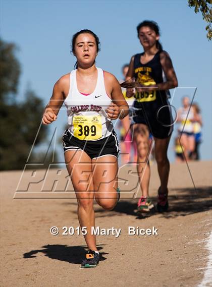Thumbnail 2 in CIF Cross Country Championships (D5 Girls Race) photogallery.