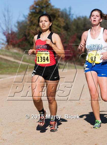 Thumbnail 2 in CIF Cross Country Championships (D5 Girls Race) photogallery.