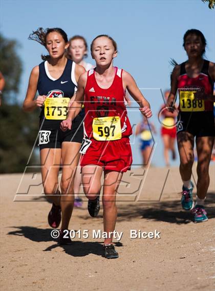 Thumbnail 2 in CIF Cross Country Championships (D5 Girls Race) photogallery.