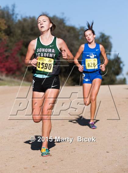 Thumbnail 1 in CIF Cross Country Championships (D5 Girls Race) photogallery.