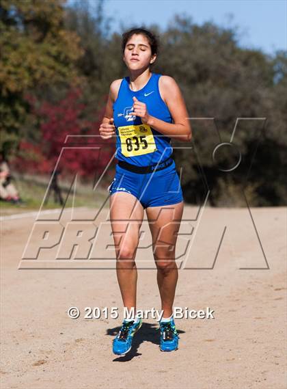 Thumbnail 2 in CIF Cross Country Championships (D5 Girls Race) photogallery.