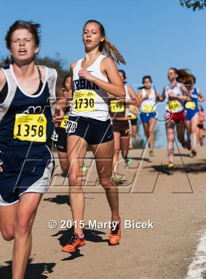 Thumbnail 1 in CIF Cross Country Championships (D5 Girls Race) photogallery.