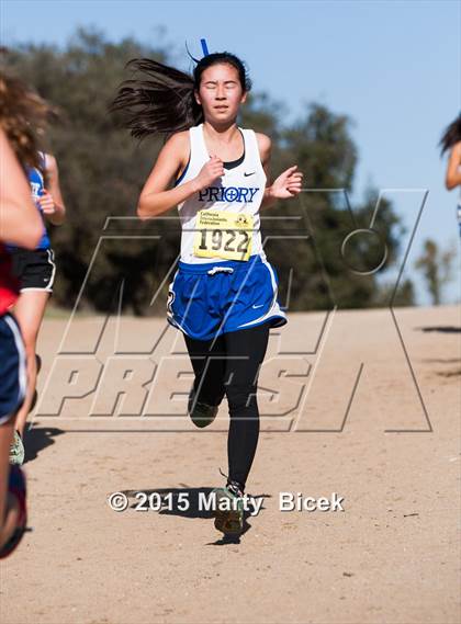 Thumbnail 1 in CIF Cross Country Championships (D5 Girls Race) photogallery.