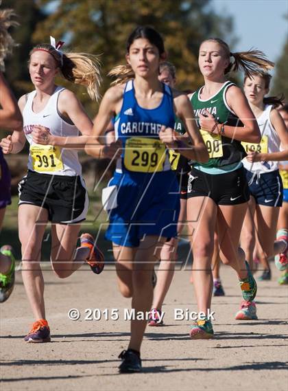 Thumbnail 1 in CIF Cross Country Championships (D5 Girls Race) photogallery.