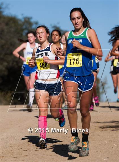 Thumbnail 1 in CIF Cross Country Championships (D5 Girls Race) photogallery.