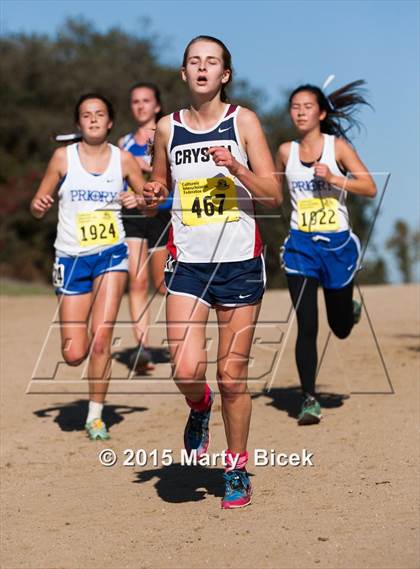 Thumbnail 3 in CIF Cross Country Championships (D5 Girls Race) photogallery.